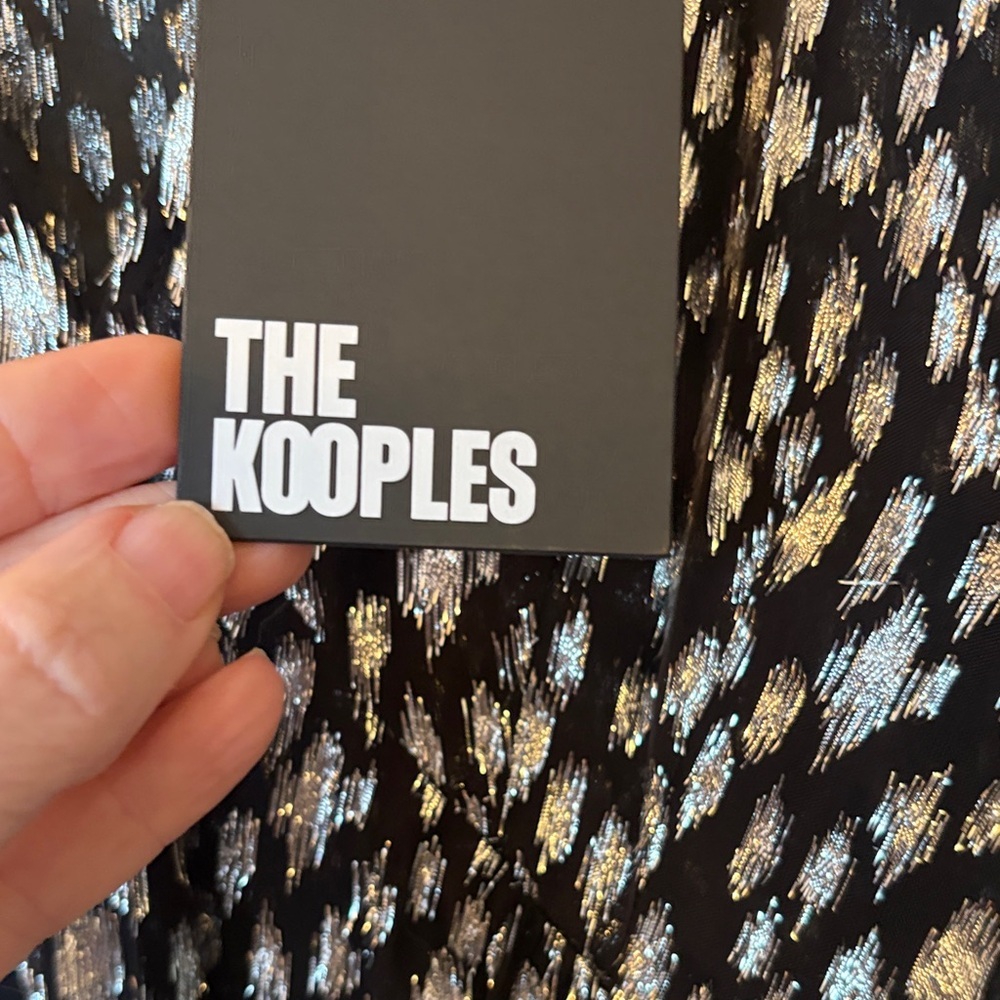 The Kooples Black and Silver Patterned Blouse - Picture 3 of 12